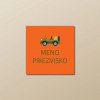 Samolepky s menom na predmety - 1ks, Štvorec 2,3 × 2,3 cm, Safari auto, Oranžová Samolepky s menom na predmety - 1ks, Štvorec 2,3 × 2,3 cm, Safari auto, Oranžová
