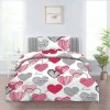 HOUSEWIFE HEARTS RED bavlnené obliečky DeLuxe Rozmer obliečok: 200x220 cm, Obsah balenia: Set Balenie HOUSEWIFE HEARTS RED bavlnené obliečky DeLuxe Rozmer obliečok: 200x220 cm, Obsah balenia: Set Balenie