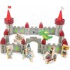 Drevený hrad Dragon Castle Tender Leaf Toys 59-dielna sada so šarkanom a vojakmi