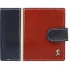 Rovicky zapínacia, tmavomodro-červená pánska kožená peňaženka s RFID ochranou 12×9,5 cm Rovicky zapínacia, tmavomodro-červená pánska kožená peňaženka s RFID ochranou 12×9,5 cm