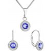 Evolution Group sada šperkov s kryštálmi Swarovski náušnice a prívesok modré okrúhle 39109.3 lt. sapphire Evolution Group sada šperkov s kryštálmi Swarovski náušnice a prívesok modré okrúhle 39109.3 lt. sapphire