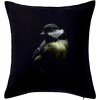 Sýkorka koňadra čierna fotka - Vankúš 50x50 - 50x50 - Iba poťah ( Čierna ) Sýkorka koňadra čierna fotka - Vankúš 50x50 - 50x50 - Iba poťah ( Čierna )