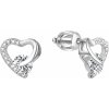 Beneto Strieborné srdiečkové náušnice AGUP1538S Beneto Strieborné srdiečkové náušnice AGUP1538S