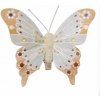 Motýlik šedo-hnedý so štipcom 7 x 7 cm / 1 ks Motýlik šedo-hnedý so štipcom 7 x 7 cm / 1 ks
