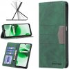 Knižkové puzdro textúra kože OPPO Realme C35 zelená farba Knižkové puzdro textúra kože OPPO Realme C35 zelená farba