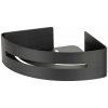 Matne čierna rohová samodržiaca kovová kúpeľňová polička Bivio – Wenko Matne čierna rohová samodržiaca kovová kúpeľňová polička Bivio – Wenko