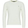 Tommy Hilfiger Svetre CLASSIC COTTON CABLE CREW NECK Béžová Tommy Hilfiger Svetre CLASSIC COTTON CABLE CREW NECK Béžová
