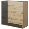 Tempo Kondela Komoda 4S, dub artisan/čierna borovica nórska, BAFRA Tempo Kondela Komoda 4S, dub artisan/čierna borovica nórska, BAFRA