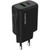 Canyon OnCharge 250, univerzálna nabíjačka do steny, 1x USB-C + 1x USB-A, PD 25W, čierna CNE-CHA250-31 Canyon OnCharge 250, univerzálna nabíjačka do steny, 1x USB-C + 1x USB-A, PD 25W, čierna CNE-CHA250-31