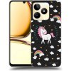 Picasee silikónový čierny obal pre Realme C53 - Unicorn hviezdne nebo Picasee silikónový čierny obal pre Realme C53 - Unicorn hviezdne nebo