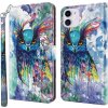 Peňaženkové 3D puzdro PAINTING na iPhone 13 Pro - Watercolor Owl Peňaženkové 3D puzdro PAINTING na iPhone 13 Pro - Watercolor Owl
