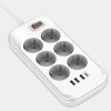 COLORWAY POWER SOCKET :6 PLUGS/4USB (TYPE-C PD20W + 3USB QC3.0) (36W) WHITE 2M (CW-CHE64PDW) COLORWAY POWER SOCKET :6 PLUGS/4USB (TYPE-C PD20W + 3USB QC3.0) (36W) WHITE 2M (CW-CHE64PDW)