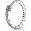 Pandora Nežný strieborný prsteň Logo a srdiečka 199491C01 48 mm Pandora Nežný strieborný prsteň Logo a srdiečka 199491C01 48 mm