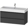 Duravit Ketho.2 - Umývadlová skrinka, 55x118x46 cm, 2 zásuvky, grafit mat K25279049490000 Duravit Ketho.2 - Umývadlová skrinka, 55x118x46 cm, 2 zásuvky, grafit mat K25279049490000