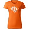 T-ričko Alfa Romeo Splash dámske tričko Farba trička: Oranžová, Farba potlače: Biela, Veľkosť: XXL T-ričko Alfa Romeo Splash dámske tričko Farba trička: Oranžová, Farba potlače: Biela, Veľkosť: XXL