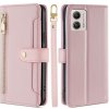 Peňaženkové kožené puzdro Sheep Cross-body na Motorola Moto G13 / G23 / G53 5G - Ružová Peňaženkové kožené puzdro Sheep Cross-body na Motorola Moto G13 / G23 / G53 5G - Ružová