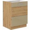 Bývaj s nami SK, AXEL kuchynská skrinka 60 D 1F, capucino/dub artisan LTD,MDF Bývaj s nami SK, AXEL kuchynská skrinka 60 D 1F, capucino/dub artisan LTD,MDF