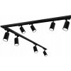 Sada lištového osvetlenia Lišta 4m + 8x GU10 LED žiarovka čierna Sada lištového osvetlenia Lišta 4m + 8x GU10 LED žiarovka čierna