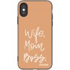 Picasee silikonový černý obal pro Apple iPhone X/XS - Boss Mama Picasee silikonový černý obal pro Apple iPhone X/XS - Boss Mama
