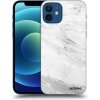 Picasee silikónový prehľadný obal pre Apple iPhone 12 - White marble Picasee silikónový prehľadný obal pre Apple iPhone 12 - White marble