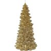 Vianočná dekoratívna sviečka stromček 17 cm trblietavá zlatá Vianočná dekoratívna sviečka stromček 17 cm trblietavá zlatá