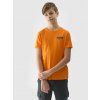 4F Printed Organic Cotton T-Shirt Orange
