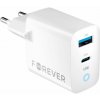 Rychlonabíječka do sítě Forever GaN TC-06-65AC PD QC 1x USB-C 1x USB 65W bílá Rychlonabíječka do sítě Forever GaN TC-06-65AC PD QC 1x USB-C 1x USB 65W bílá
