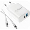 Rýchla nabíjačka 30W s 2 USB portami a USB-C portom s káblom pre Samsung S24 FE Rýchla nabíjačka 30W s 2 USB portami a USB-C portom s káblom pre Samsung S24 FE