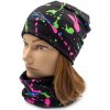 Čiapka a nákrčník Color splash - M Čiapka a nákrčník Color splash - M