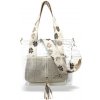 Dámska bielo-zlatá kabelka cez rameno Zellia 26 × 32 cm Dámska bielo-zlatá kabelka cez rameno Zellia 26 × 32 cm