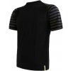 SENSOR MERINO ACTIVE pánske tričko kr.rukáv čierna / šedá pruhy Veľkosť: M SENSOR MERINO ACTIVE pánske tričko kr.rukáv čierna / šedá pruhy Veľkosť: M