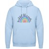 AWDis Hoodie Mikina - Dúha s nápisom - Beautiful like a rainbow - Nebeská modrá - L - Pánske AWDis Hoodie Mikina - Dúha s nápisom - Beautiful like a rainbow - Nebeská modrá - L - Pánske