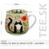 HRNČEK Mačky na lúke – so sitkom 0,43l – porcelán – darčeková krabička HRNČEK Mačky na lúke – so sitkom 0,43l – porcelán – darčeková krabička
