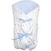 Baby Nellys Klasická retro zavinovačka LALLY šněrovací s výplní, I love Boy, modrá / bílá Baby Nellys Klasická retro zavinovačka LALLY šněrovací s výplní, I love Boy, modrá / bílá