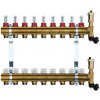 Mosazný rozdělovač s automatickým odvzdušněním - 9 cestný (06431412) Mosazný rozdělovač s automatickým odvzdušněním - 9 cestný (06431412)