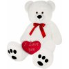 Zahradny Nabytok.org medveď so srdcom XL biely 100 cm