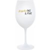 PSYCHO PAT&MAT - biely pohár na víno 350 ml PSYCHO PAT&MAT - biely pohár na víno 350 ml