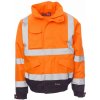 Payper PADDOCK Reflexná bunda Fluorescent orange Navy blue