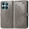 Peňaženkové puzdro Embossing Pattern Mandala Flower sivé – Honor X6a Peňaženkové puzdro Embossing Pattern Mandala Flower sivé – Honor X6a