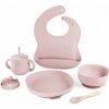Lulaby silikónová jedálenská sada s prísavkou 6 dielna Misty Rose Lulaby silikónová jedálenská sada s prísavkou 6 dielna Misty Rose
