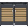 G21 132x117x80 cm antracitový s dekorom dreva G21 132x117x80 cm antracitový s dekorom dreva