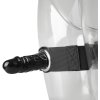 Připínací dildo na nohu Leg Harness Black Dildo Připínací dildo na nohu Leg Harness Black Dildo