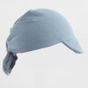 Detská letná mušelínová šatka so šiltom New Baby blue Detská letná mušelínová šatka so šiltom New Baby blue