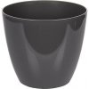 Plastkon Ella Lesk dekoračný kvetináč antracitová, 18cm Plastkon Ella Lesk dekoračný kvetináč antracitová, 18cm
