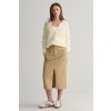 SUKŇA GANT CHINO SLIT SKIRT DARK KHAKI SUKŇA GANT CHINO SLIT SKIRT DARK KHAKI