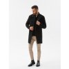 Ombre Clothing Pánsky overcoat Joachim čierna Ombre Clothing Pánsky overcoat Joachim čierna