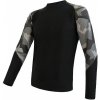 Sensor merino IMPRESS triko dl.rukáv černá/camo