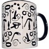 Diablo picante - white bondage mug with black handle 370 ml Diablo picante - white bondage mug with black handle 370 ml