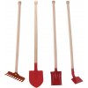 Detské záhradné náradie - 50 cm červené - set Detské záhradné náradie - 50 cm červené - set