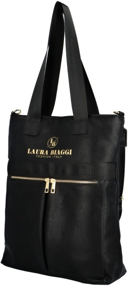 Laura Biaggi dámska trendy kabelka Italy fashion lady čierna